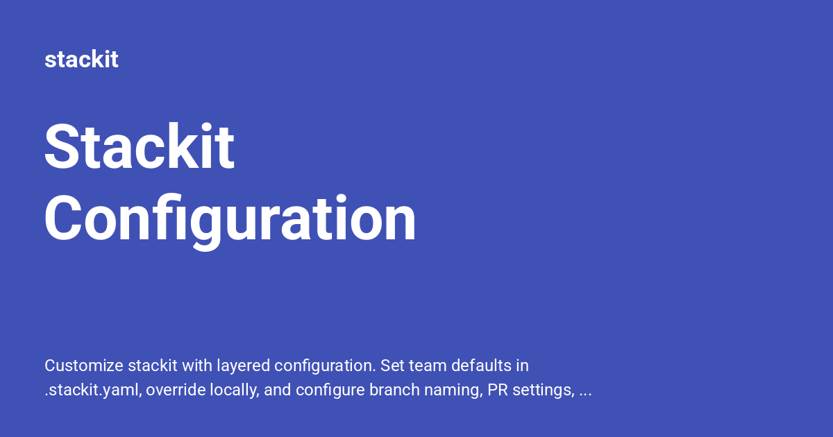 Stackit Configuration - stackit